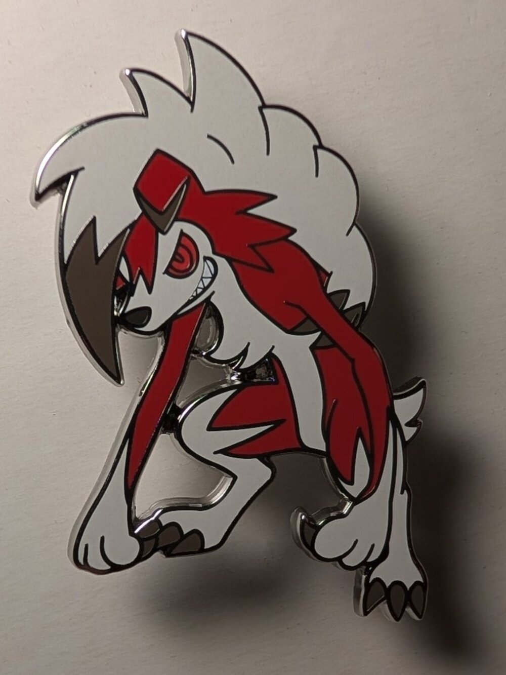 Pokemon TCG Lycanroc Midnight Form Enamel Pin Official Nintendo Lapel Badge